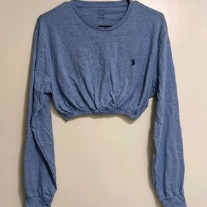 POLO RALPH LONG SLEEVE CROP TOP M
